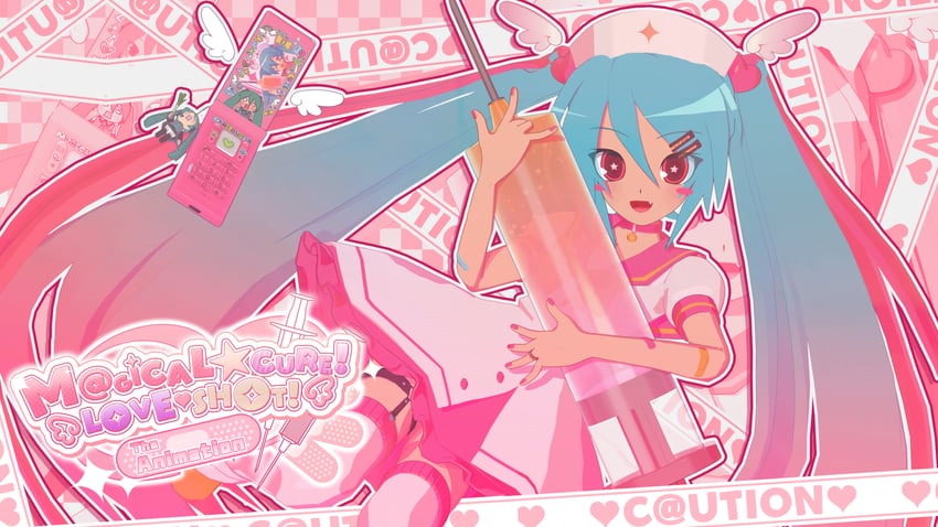 hatsune miku and hachune miku (vocaloid and 1 more) drawn by kio_(majin_kz)