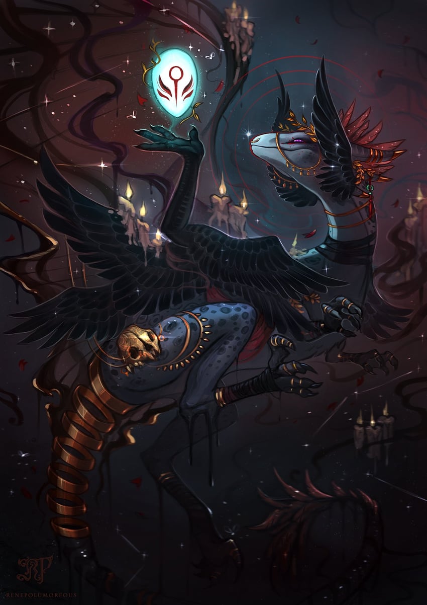 wildclaw dragon (original and 1 more) drawn by renepolumorfous