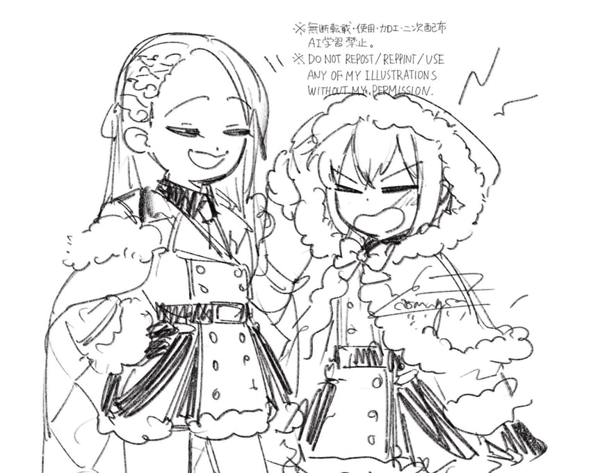 amamiya sophia seren and nosaka jacqueline kazane (assault lily) drawn by komuzuka