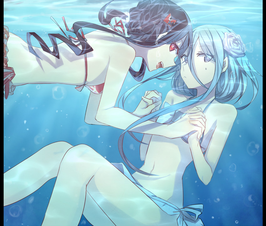 ashigara and atago (aoki hagane no arpeggio) drawn by aoki_shizumi