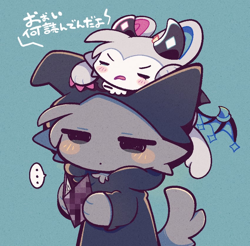 devilun and summoner (makemon! and 1 more) drawn by bayachao
