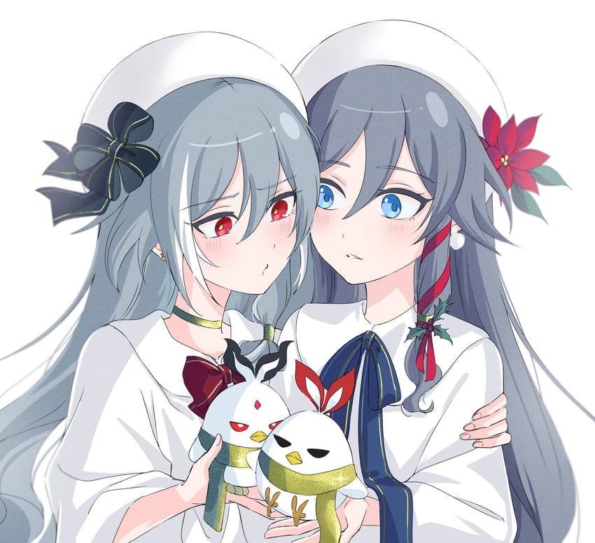 fu hua, herrscher of sentience, and jingwei (honkai and 1 more) drawn by yuhuria_52