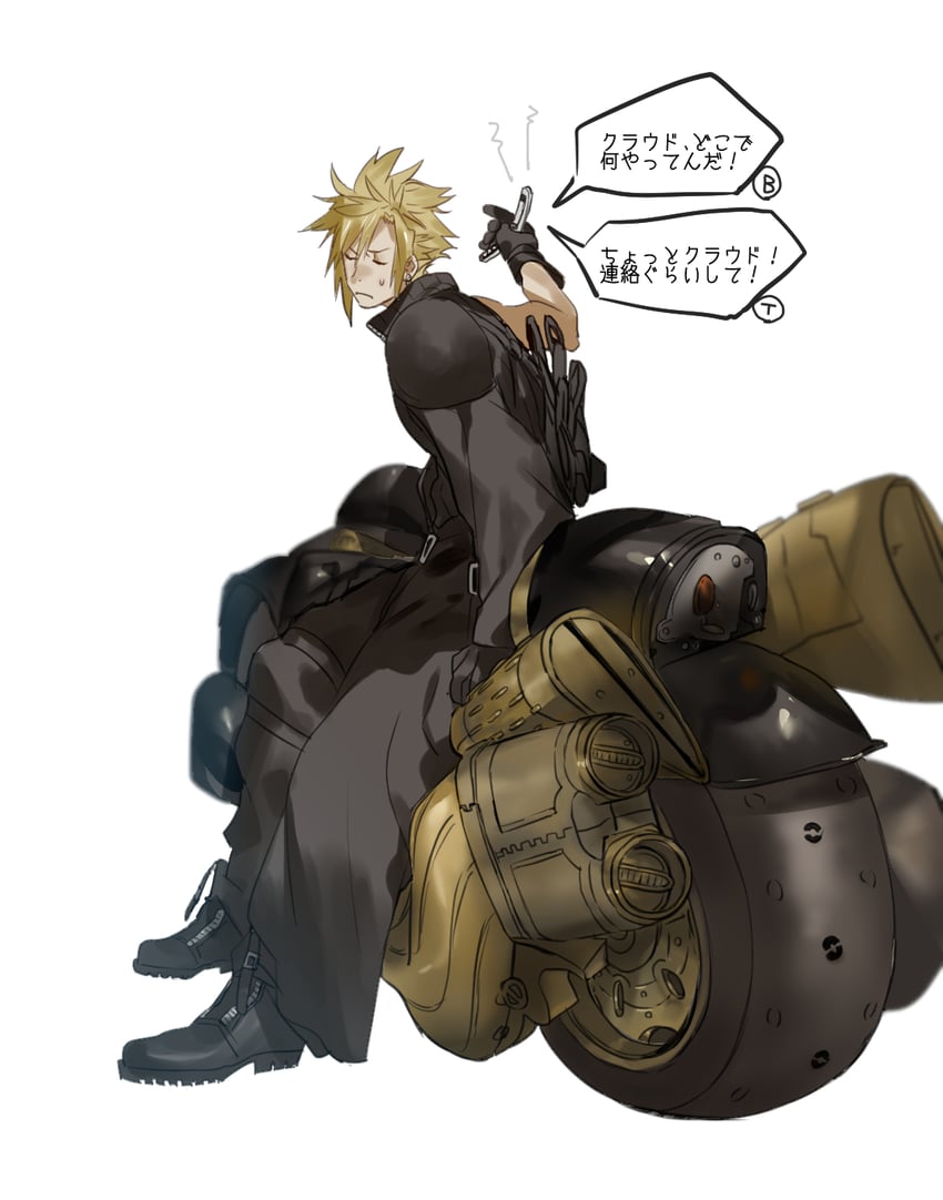 cloud strife (final fantasy and 2 more) drawn by mikuroron