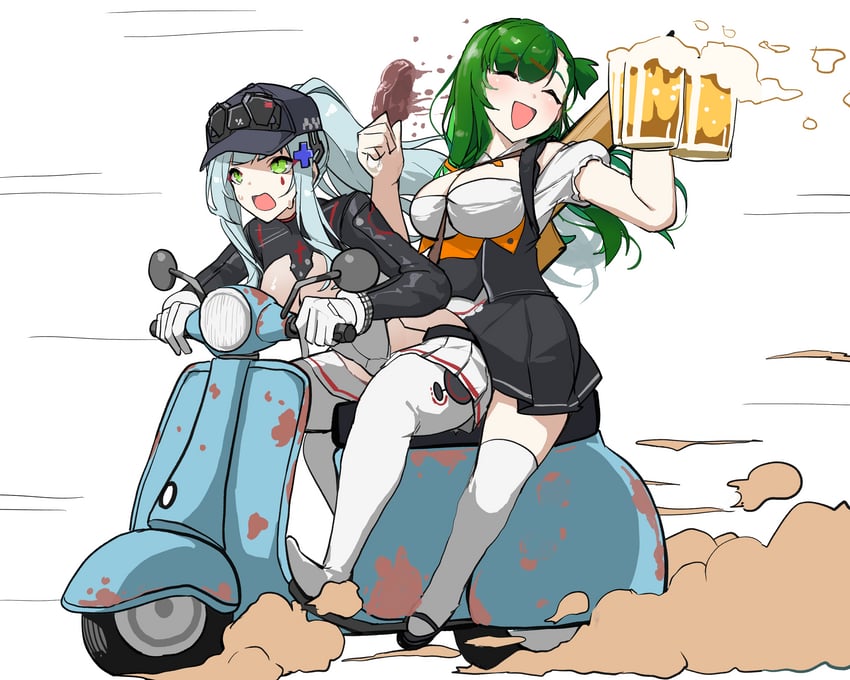 hk416, klukai, and g28 (girls' frontline and 1 more) drawn by yanagui_yugi