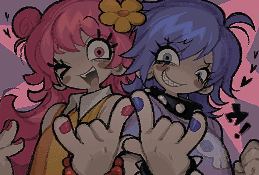 yoshimura yumi and oonuki ami (hi hi puffy amiyumi) drawn by tonkatsu184