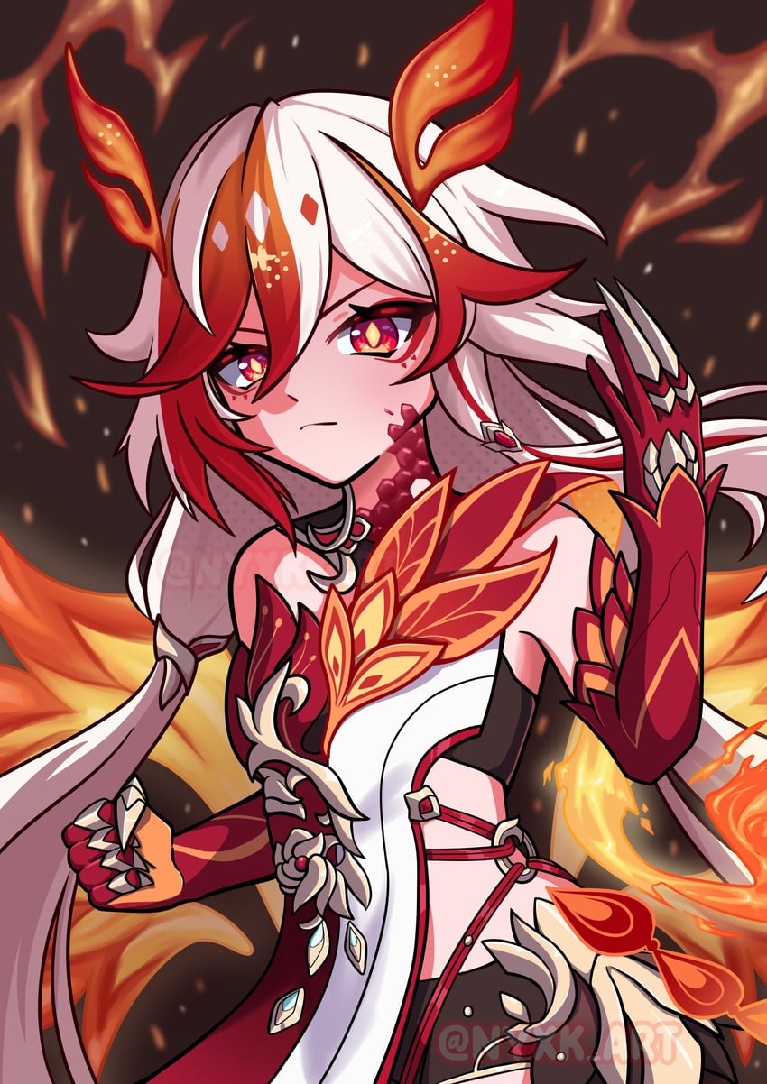 fu hua (honkai and 1 more) drawn by nyxk_art