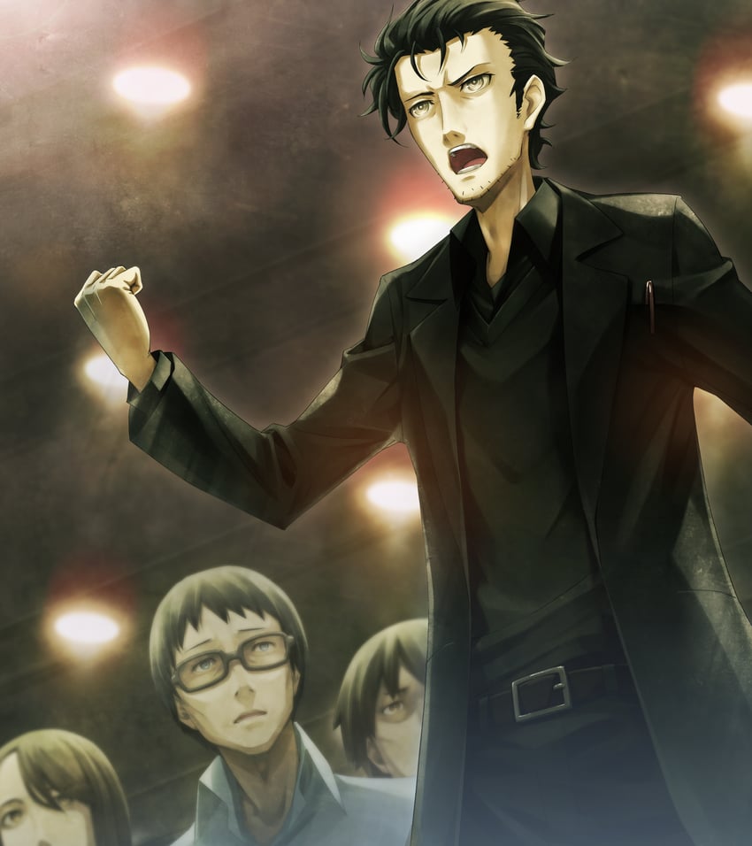okabe rintarou and mr. cateaux (steins;gate and 1 more) drawn by huke
