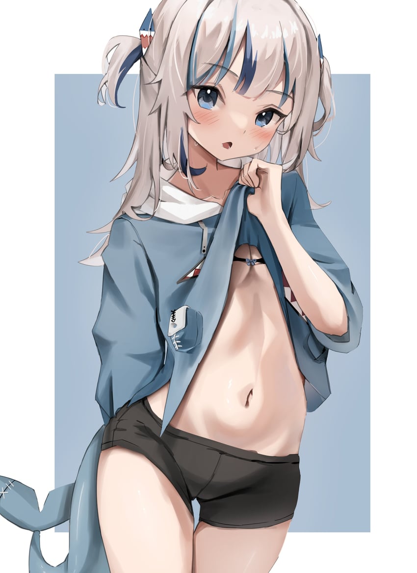 gawr gura (hololive and 1 more) drawn by scarlet_(wv0102)