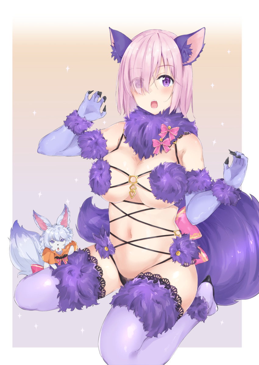 mash kyrielight and fou (fate and 1 more) drawn by mirai_(mirai76_)