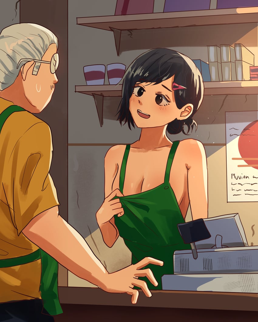 sakamoto taro and sakamoto aoi (sakamoto days) drawn by pluvion