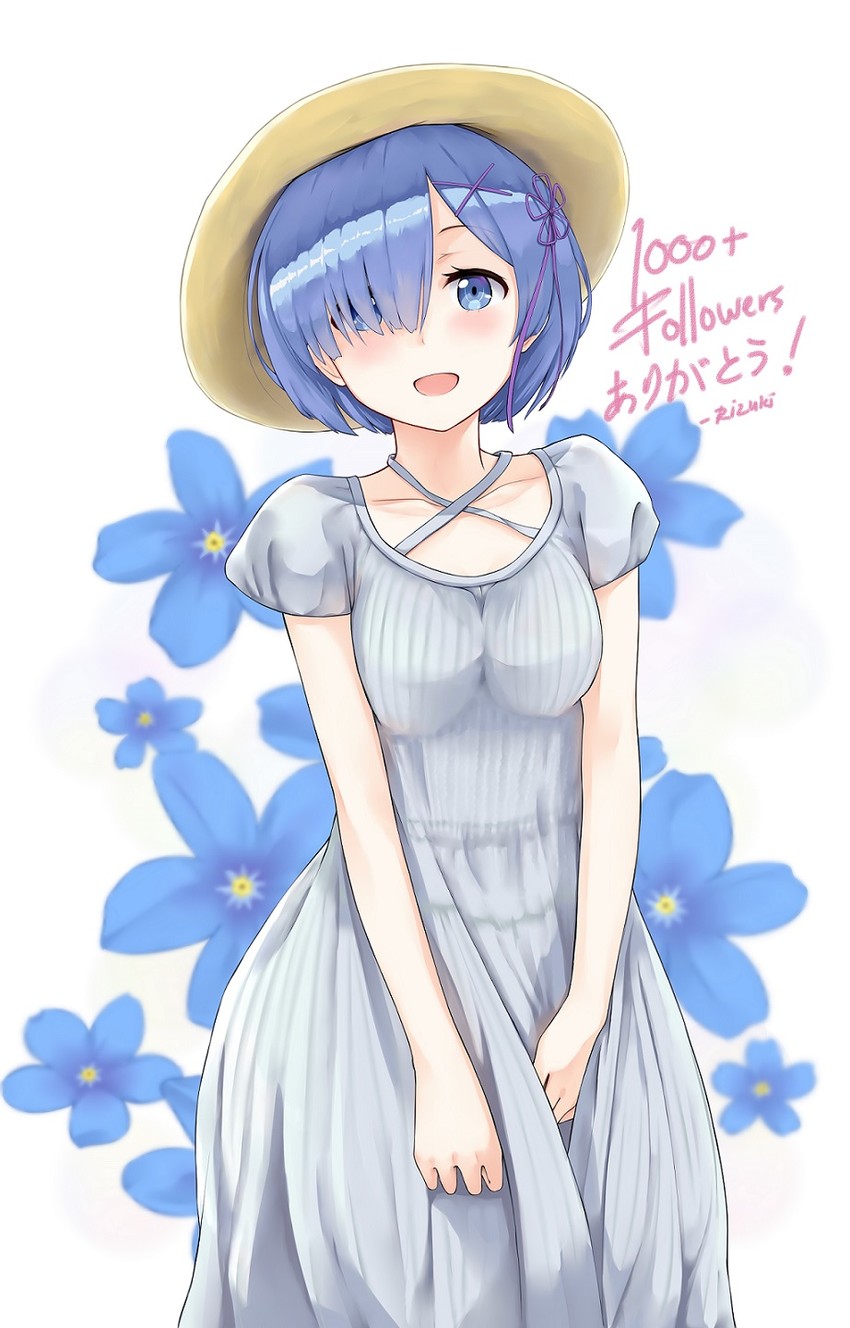rem (re:zero kara hajimeru isekai seikatsu) drawn by rizuki_suwoto