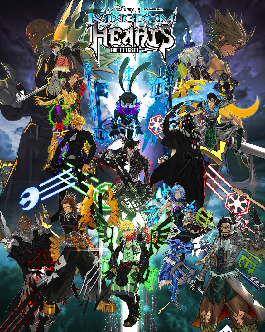 sora, aqua, darth vader, ventus, terra, and 11 more (kingdom hearts and 6 more) drawn by larry_d_warren_jr.