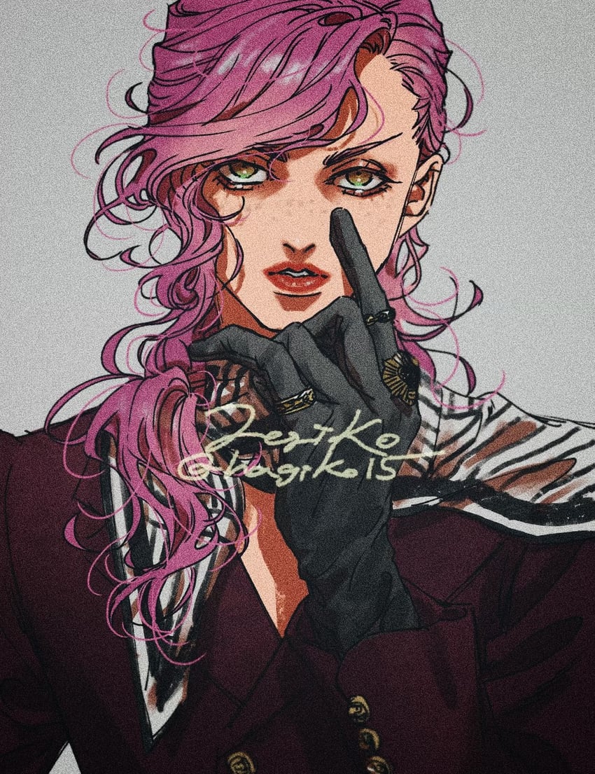 trish una (jojo no kimyou na bouken and 1 more) drawn by hagiko15