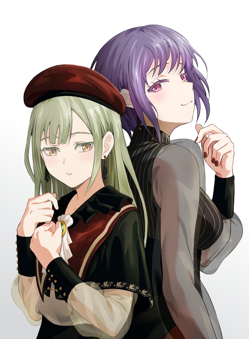 wakaba mutsumi, mortis, yuutenji nyamu, and amoris (bang dream! and 1 more) drawn by knew_nothing