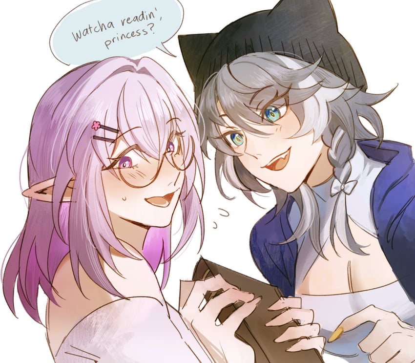 castorice and cipher (honkai and 1 more) drawn by dadadabibadum