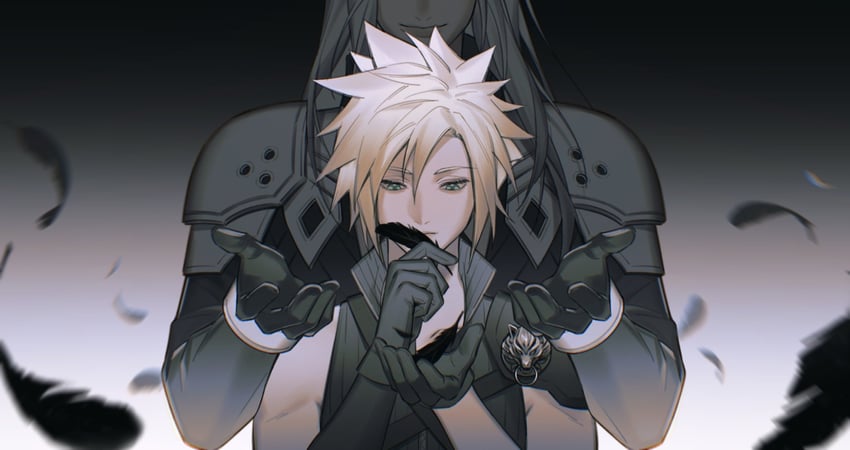cloud strife and sephiroth (final fantasy and 1 more) drawn by hao_xiang_yishui_bu_xing