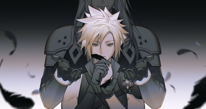 cloud strife and sephiroth (final fantasy and 1 more) drawn by hao ...