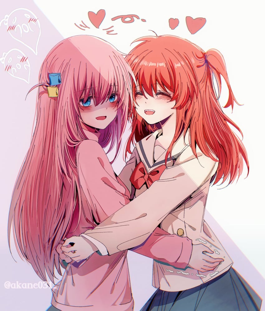 gotoh hitori and kita ikuyo (bocchi the rock!) drawn by akane031