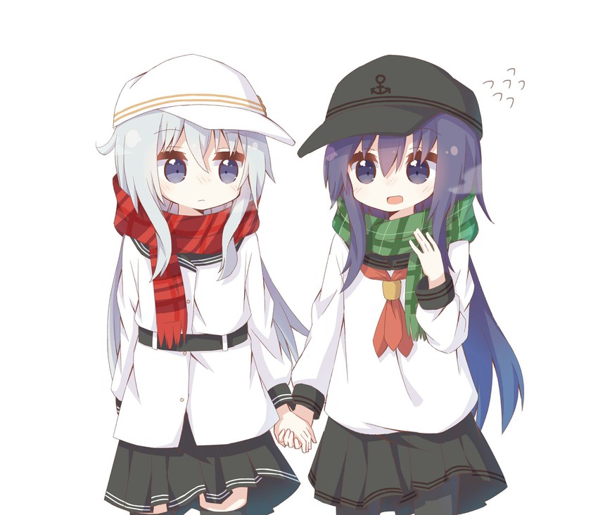 hibiki, akatsuki, verniy, and akatsuki kai ni (kantai collection) drawn by yoshinao_(yoshinao_0203)