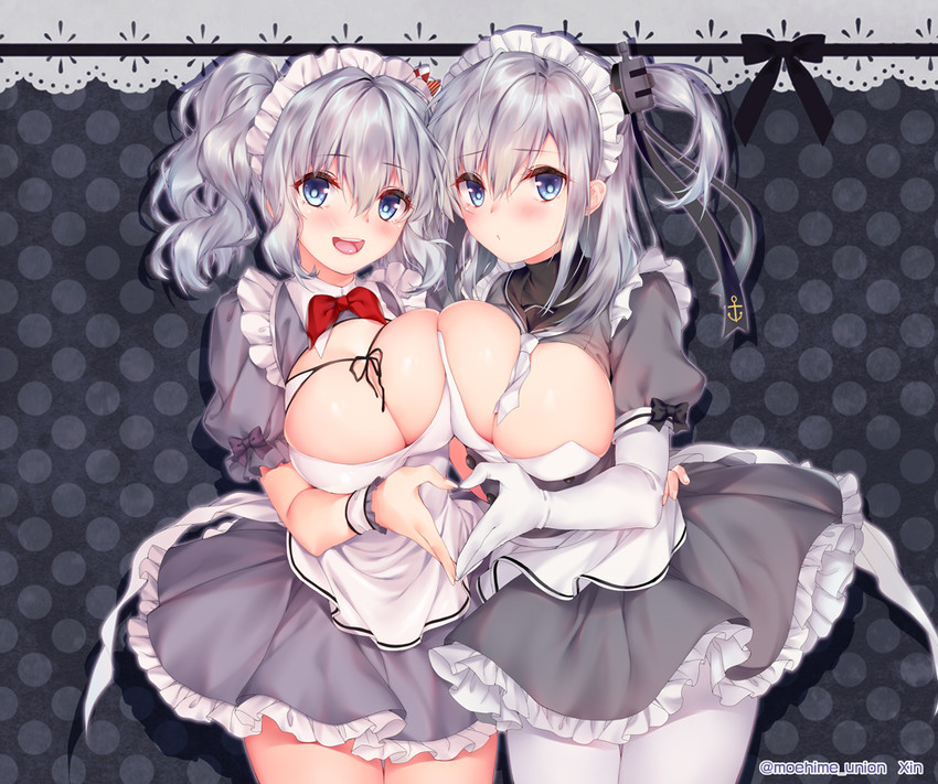 kashima and suzutsuki (kantai collection) drawn by obiwan