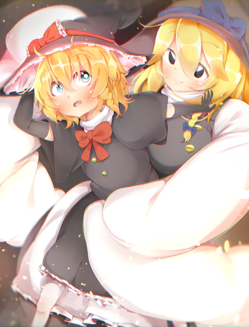 kirisame marisa, meguru, and yuuhi (touhou and 1 more) drawn by akabeco