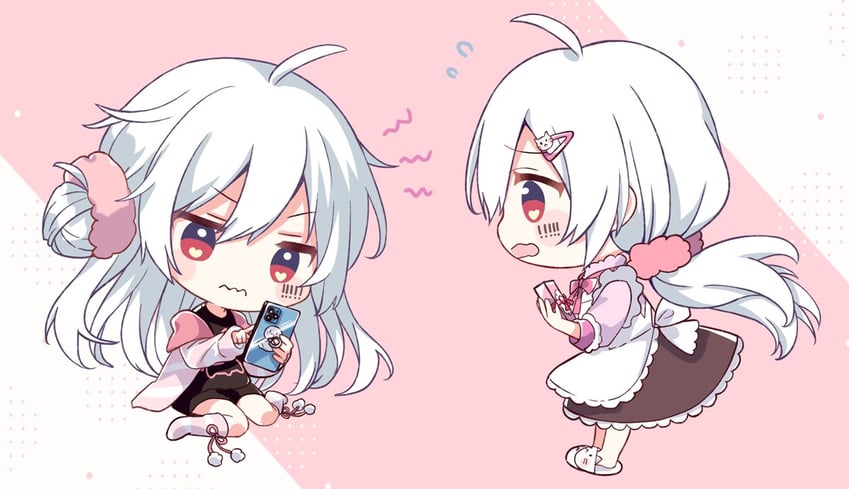 mafumafu, manun-chan, and mafuteru (indie utaite) drawn by gomano_rio