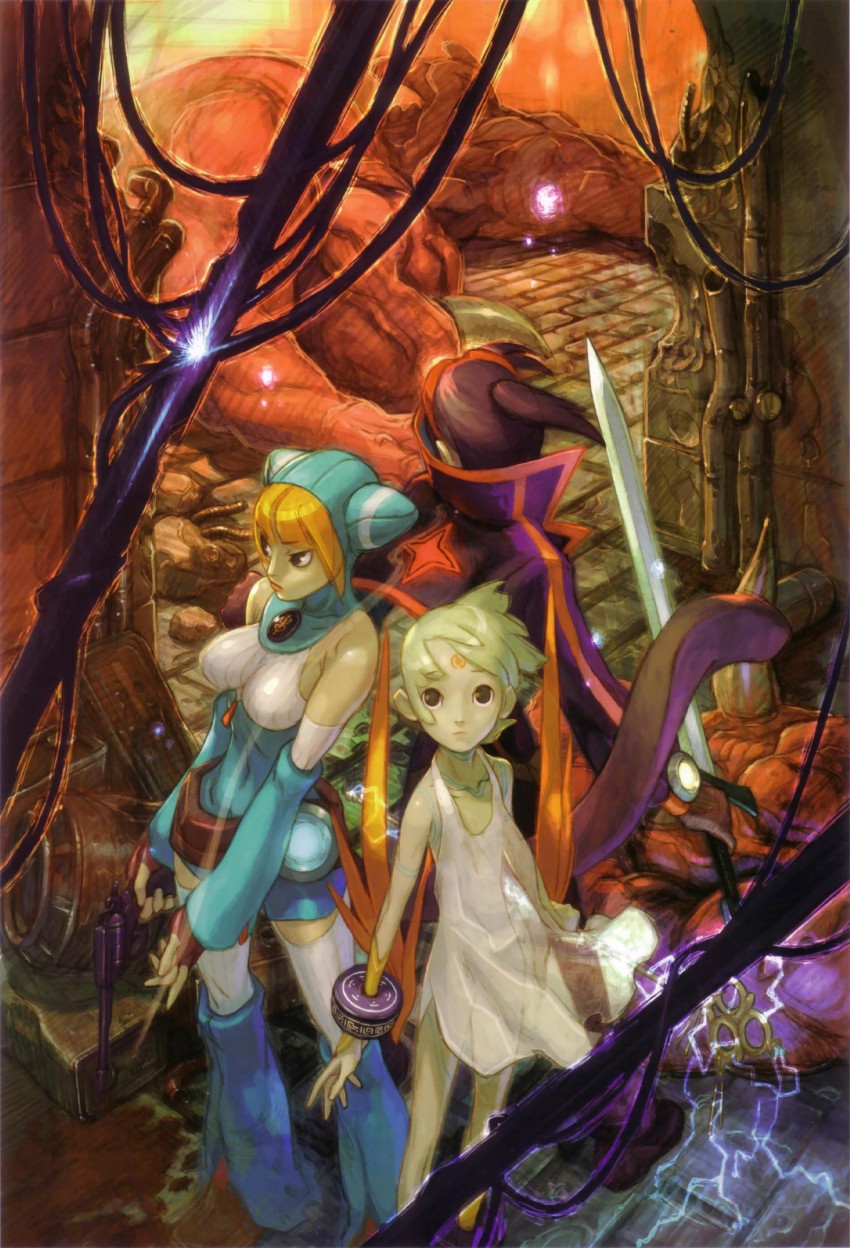 nina, lin, and ryu (breath of fire and 1 more) drawn by yoshikawa_tatsuya