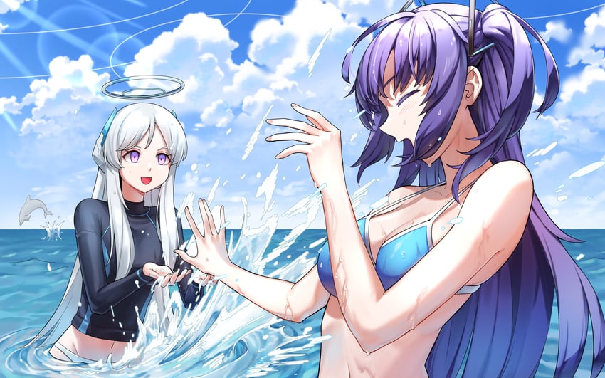 yuuka and noa (blue archive) drawn by police_riot_(artist)