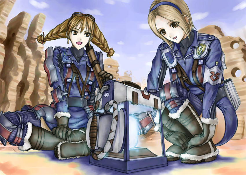aika and fina (senjou no valkyria and 1 more) drawn by morisu