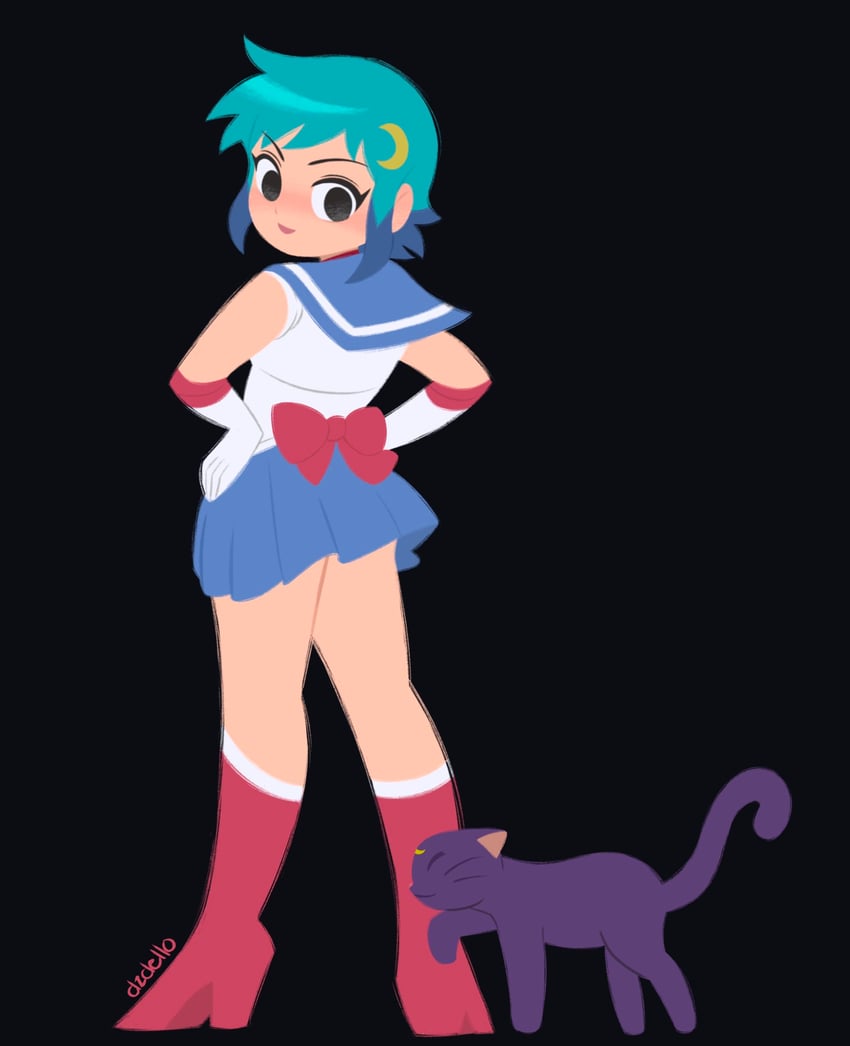 sailor moon, luna, and ramona flowers (bishoujo senshi sailor moon and 2 more) drawn by dzdello