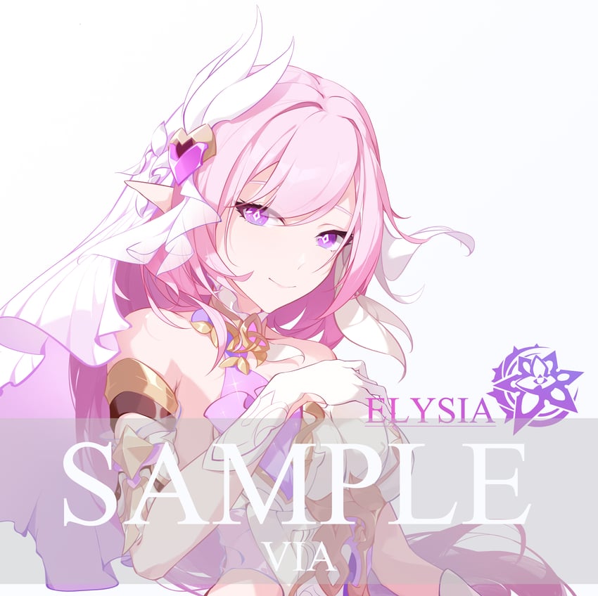 elysia (honkai and 1 more) drawn by via_shinan