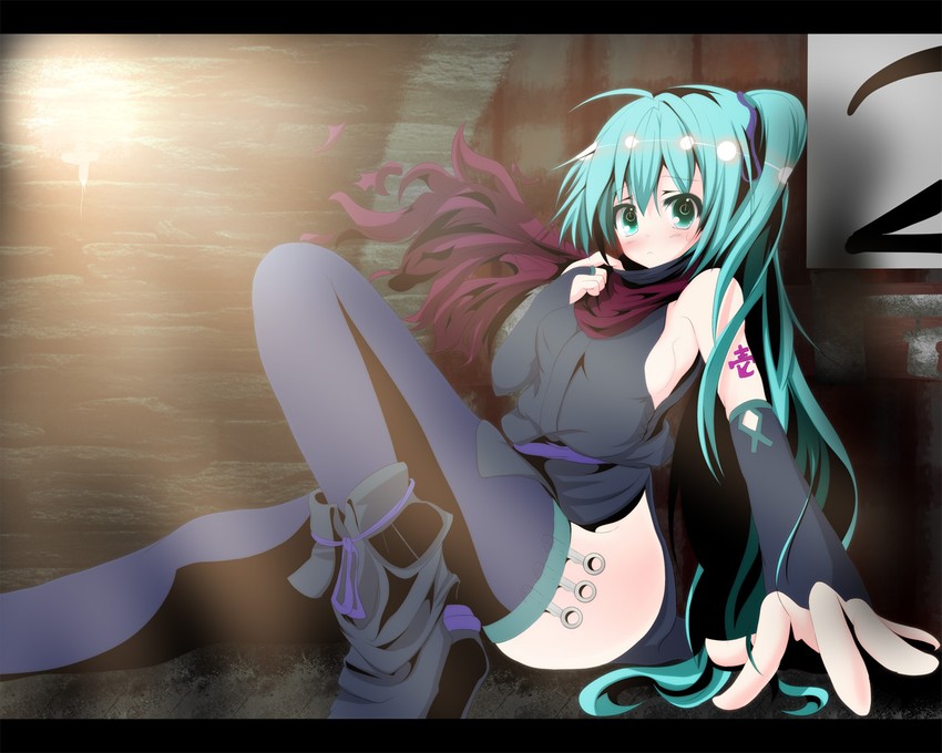 hatsune miku (vocaloid and 1 more) drawn by sukage