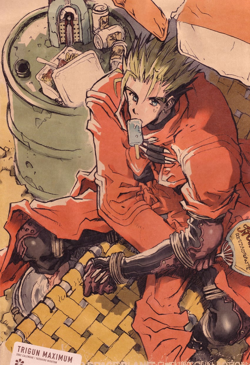 vash the stampede (trigun and 1 more) drawn by nightow_yasuhiro