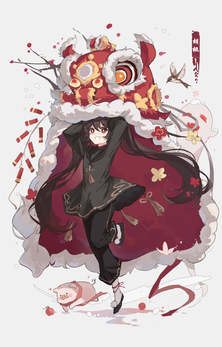 hu tao and boo tao (genshin impact) drawn by yajuu