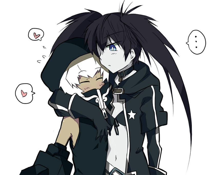 black rock shooter and strength (black rock shooter) drawn by aimai_(luckyfive)