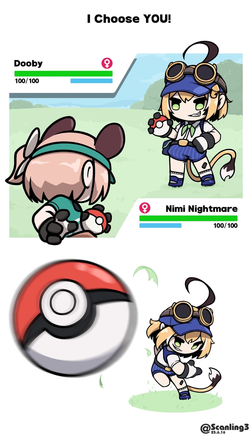 nimi nightmare and dooby (indie virtual youtuber) drawn by scanling