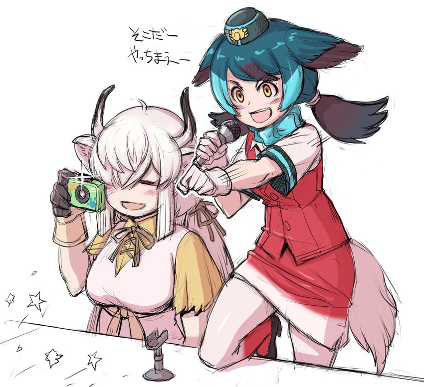 yak and passenger pigeon (kemono friends) drawn by kosai_takayuki