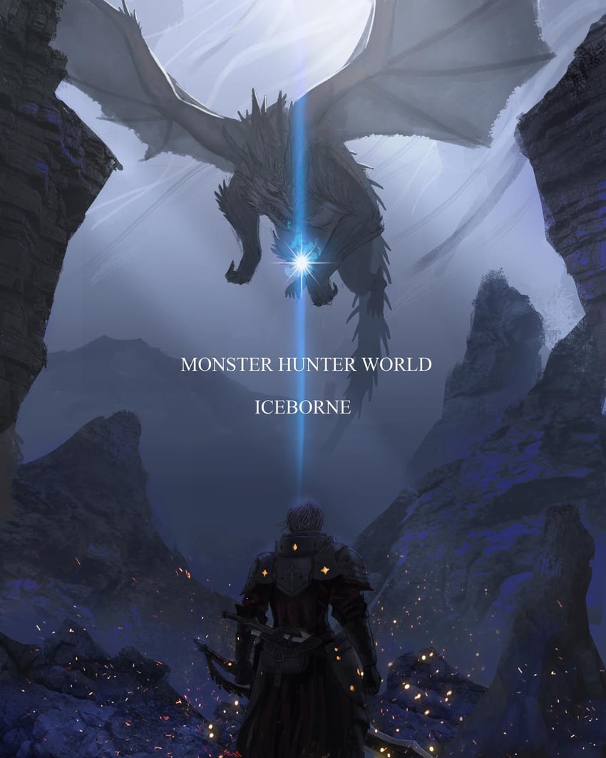 monster hunter and safi'jiiva (monster hunter and 2 more) drawn by n_(nangroh)