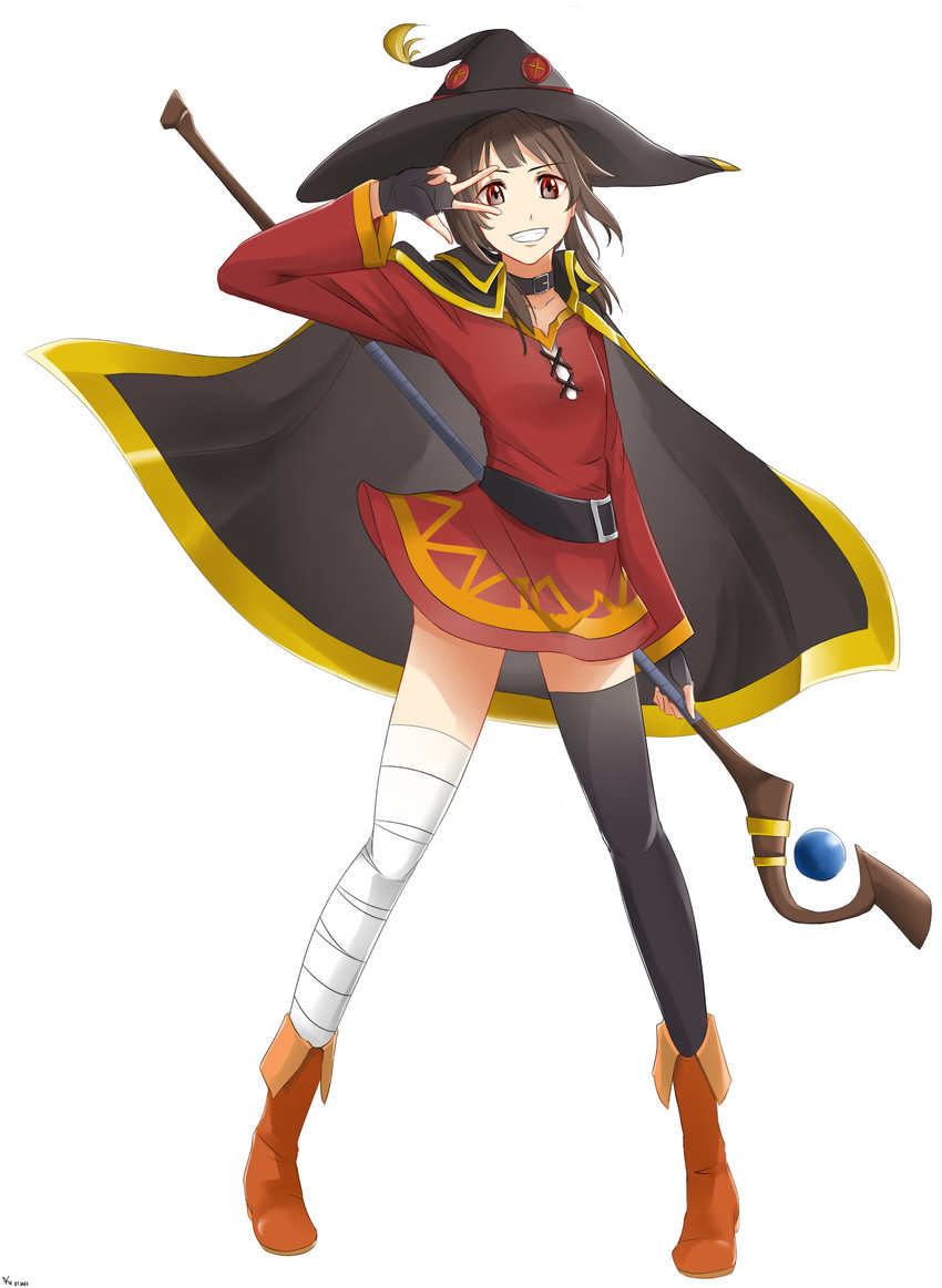megumin (kono subarashii sekai ni shukufuku wo!) drawn by saruno_(eyesonly712)