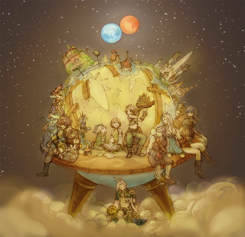 moogle, zidane tribal, garnet til alexandros xvii, vivi ornitier, eiko carol, and 9 more (final fantasy and 1 more) drawn by sumi_(nd60)