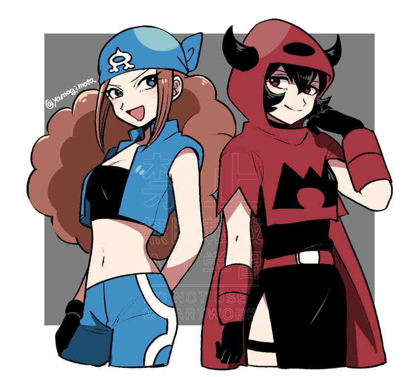 courtney and shelly (pokemon and 1 more) drawn by yamogimota