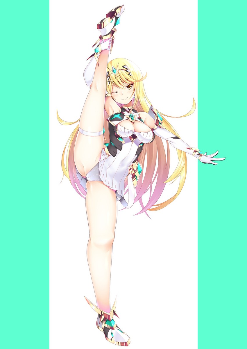 mythra (xenoblade chronicles and 1 more) drawn by daive