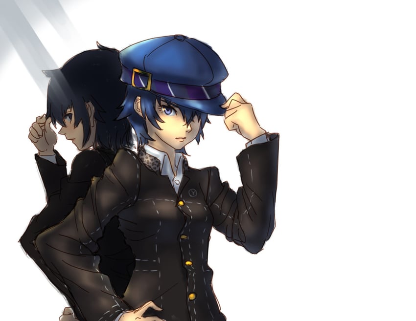 shirogane naoto (persona and 1 more) drawn by poechan_chan
