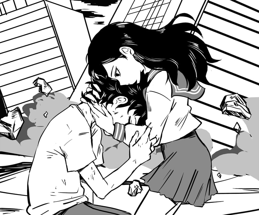 kageyama shigeo and takane tsubomi (mob psycho 100) drawn by shizuka_(tohrkgk)