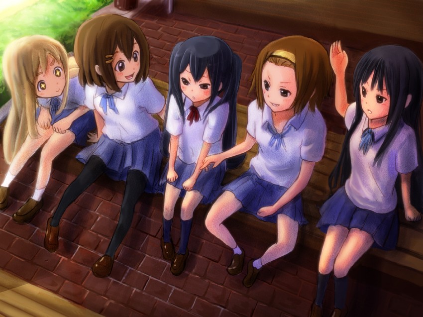 akiyama mio, nakano azusa, hirasawa yui, tainaka ritsu, and kotobuki tsumugi (k-on!) drawn by piroaki