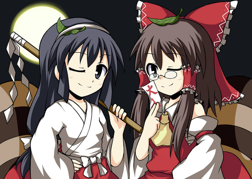 hakurei reimu, futatsuiwa mamizou, sayo, and manuke (touhou and 1 more) drawn by mochizuki_ado
