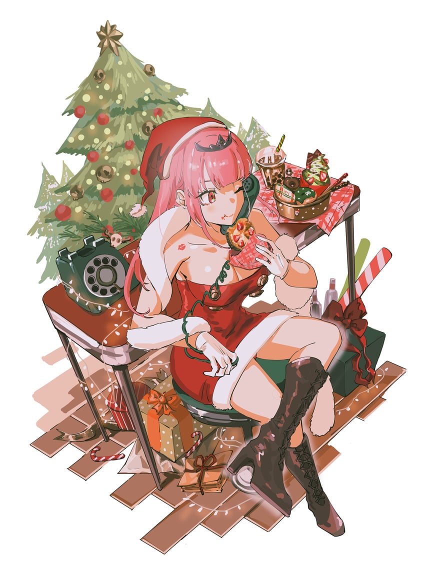mori calliope (hololive and 1 more) drawn by set7
