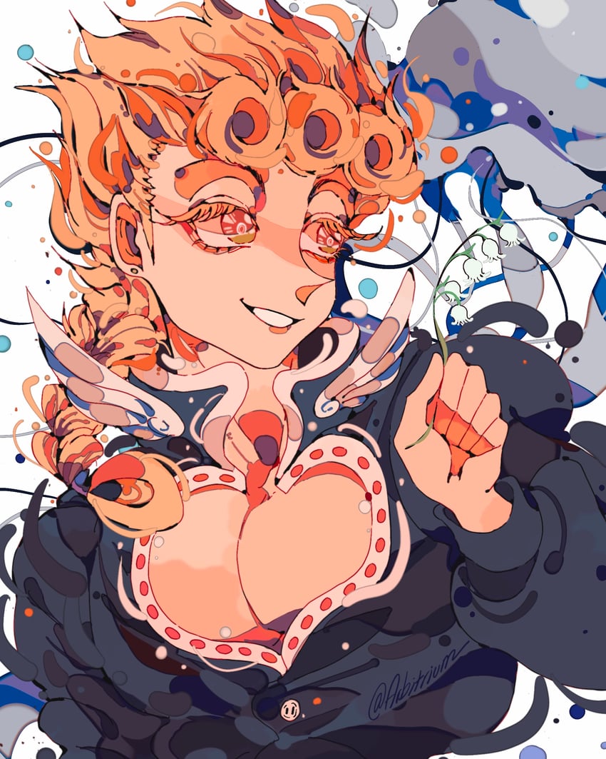 giorno giovanna (jojo no kimyou na bouken and 1 more) drawn by arbitrium