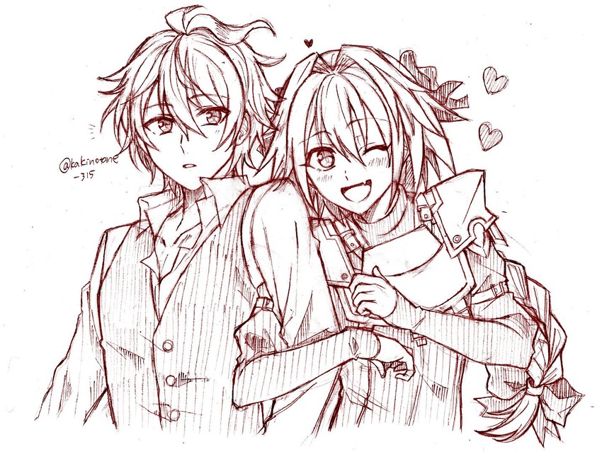 astolfo and sieg (fate and 1 more) drawn by kakinotane_315