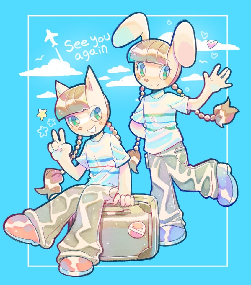 mimi and nyami (bemani and 1 more) drawn by oceanbreakup
